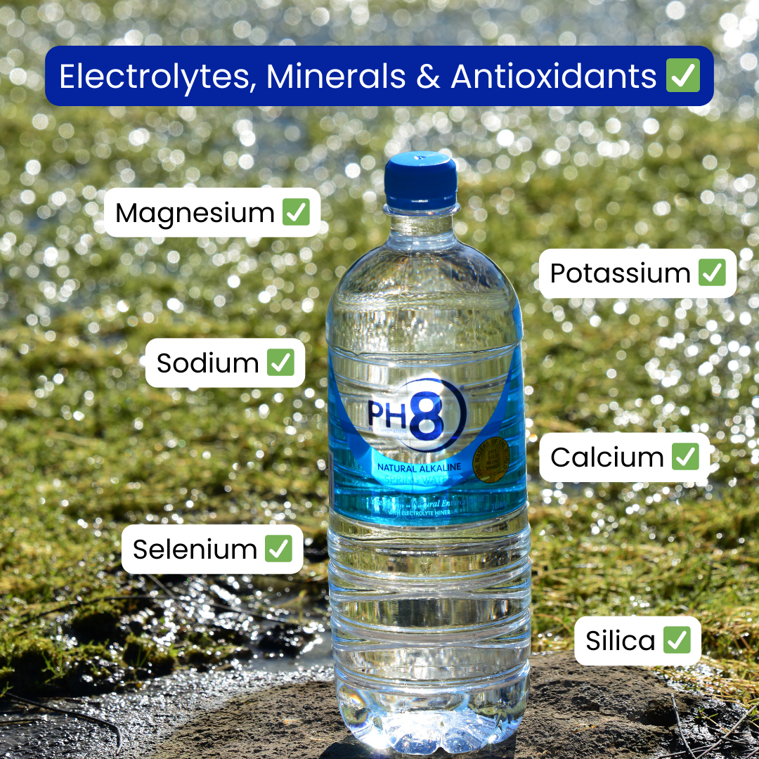 8 x 1.5L Bottles PH8 Alkaline Water